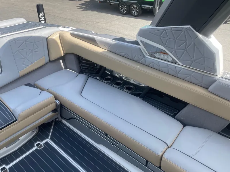 Slide: The Image of Luxurious interior of 2021 Nautique Super Air Nautique G25 Paragon boat. - 9
