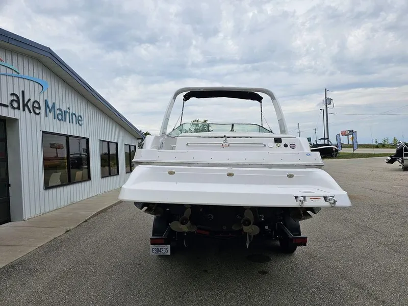 Slide: The Image of 2006 Four Winns 290 Horizon boat at Lake Marine dealership, rear view. - 3