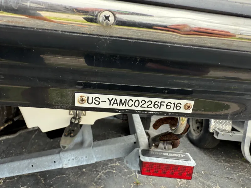 Slide: The Image of 2016 Yamaha Boats 242 Limited S E-Series hull identification number on trailer. - 12