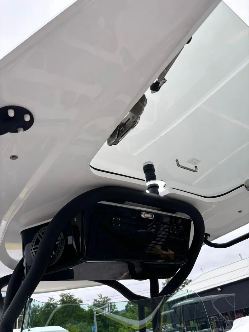 Slide: The Image of 2025 Scarab 255 Open SE boat interior, featuring sleek design and modern equipment. - 13