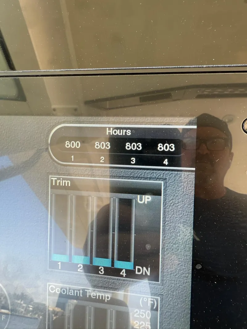 Slide: The Image of Garmin GPS display on 2019 Scout 420 LXF boat, showing a detailed nautical map. - 33