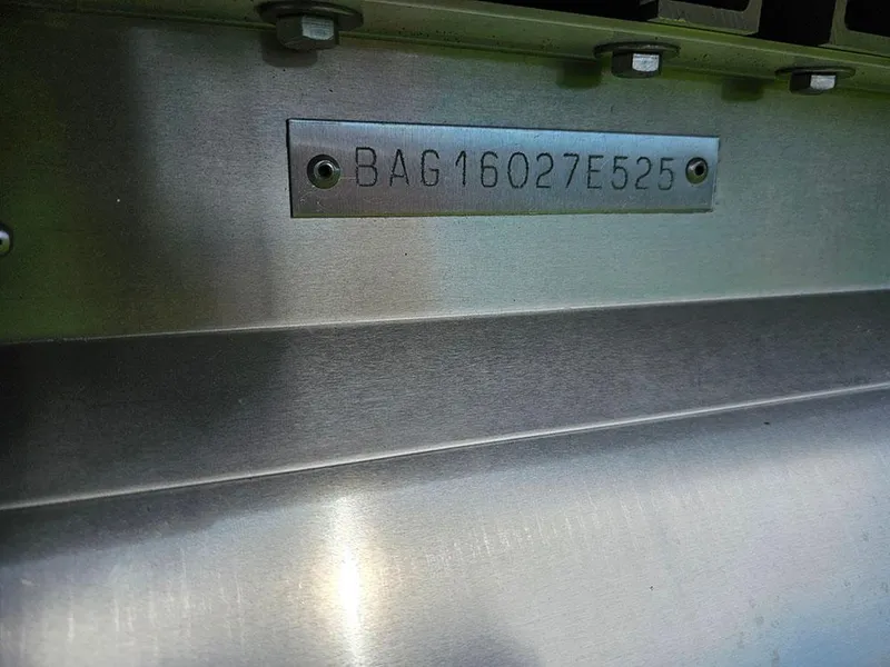 Slide: The Image of 2025 Bentley Pontoons Legacy 243 Navigator hull identification number plate. - 22