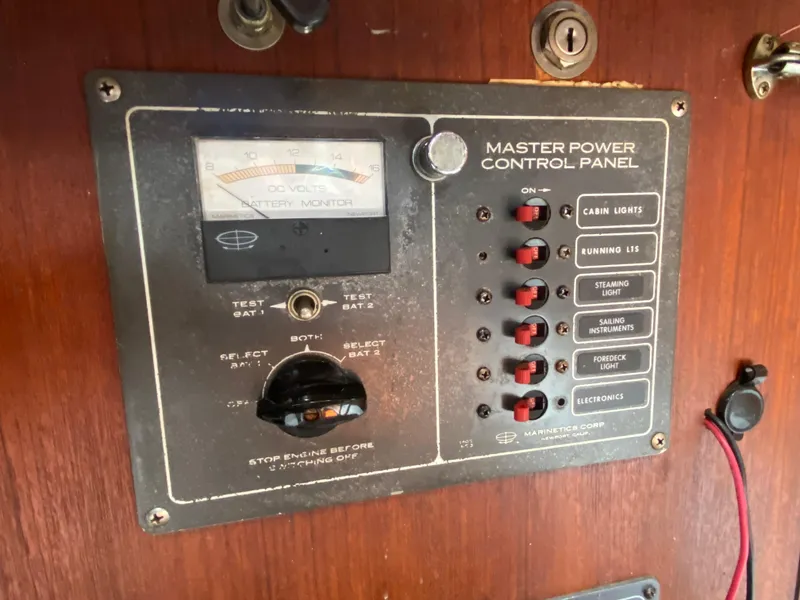 Slide: The Image of Master power control panel on a 1979 Santana 35 sailboat. - 22