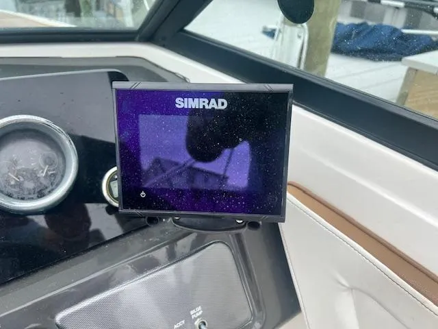Slide: The Image of Simrad display on 2019 Sea Ray SPX 190 OB boat dashboard. - 5
