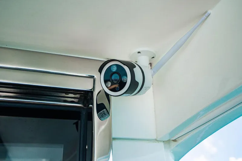 Slide: The Image of Security camera installed on a 2021 Princess S62 yacht. - 13