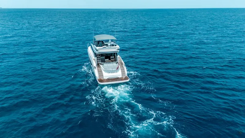Slide: The Image of Luxury Princess S62 yacht cruising on open sea, 2021 model. - 2