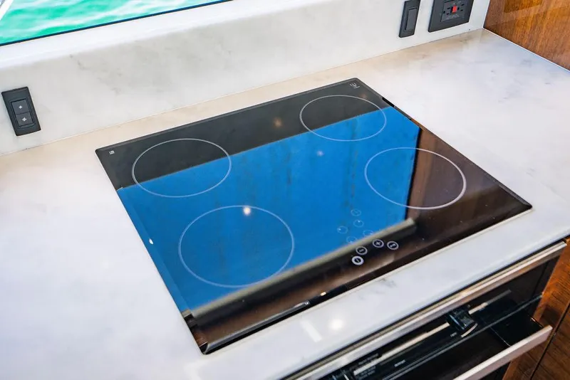 Slide: The Image of Modern induction cooktop on a Princess S62 yacht, 2021 model. - 49