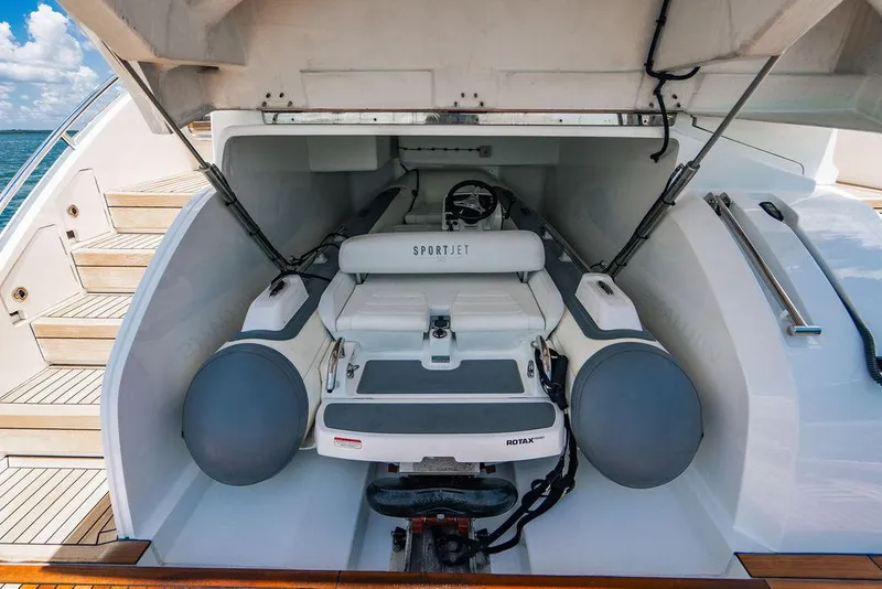 Slide: The Image of 2021 Princess S62 yacht with Sportjet tender in storage compartment. - 5