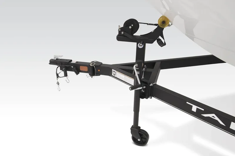 Slide: The Image of 2023 Tahoe T18 boat trailer hitch with winch and wheel. - 21