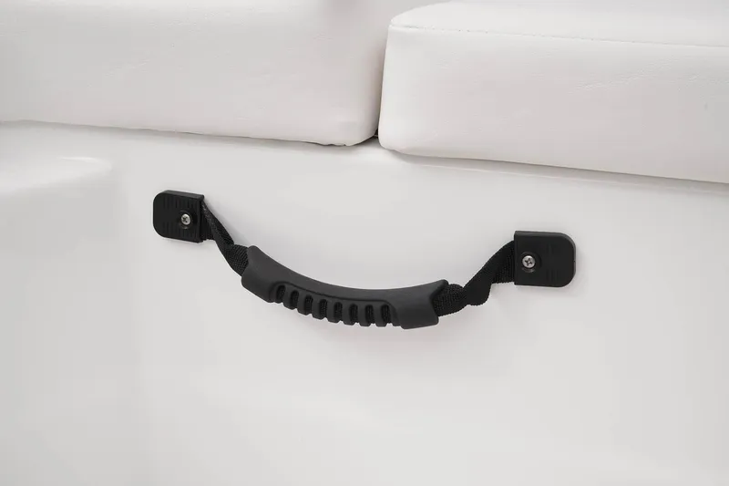 Slide: The Image of Black handle on 2023 Tahoe T18 boat's white interior. - 36