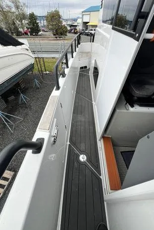 Slide: The Image of 2024 Sargo 36 boat deck with sleek design and modern features. - 26