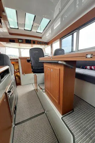 Slide: The Image of Interior of 2024 Sargo 36 boat, featuring modern design and comfortable seating. - 39