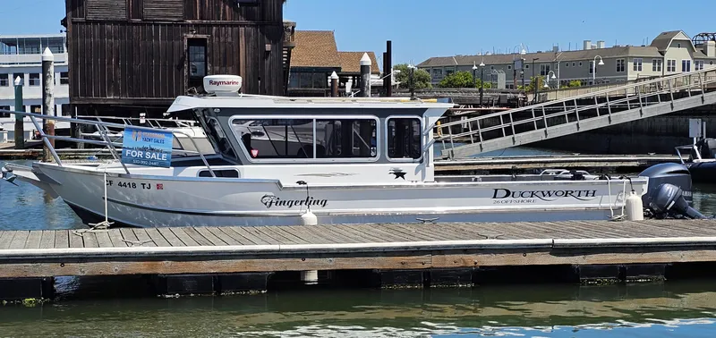 Slide: The Image of 2015 Duckworth 26’ Offshore boat for sale at dock, side view. - 3