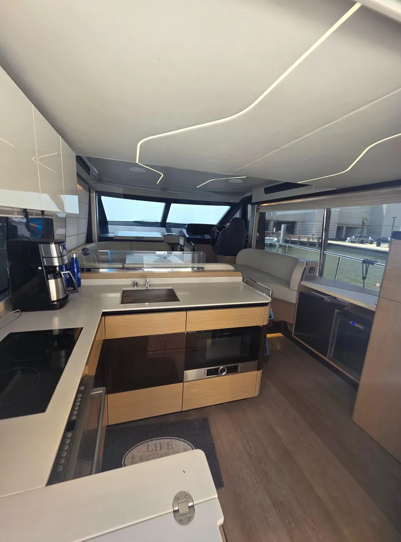 Slide: The Image of Modern kitchen interior of 2021 Absolute 47 Fly yacht with sleek design and appliances. - 36
