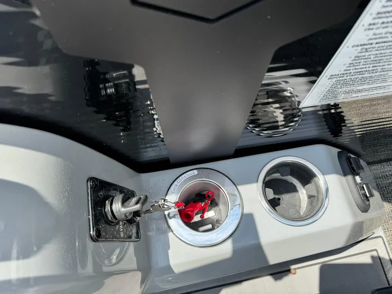 Slide: The Image of Open storage compartment on 2024 Godfrey Monaco 235 SB boat. - 24