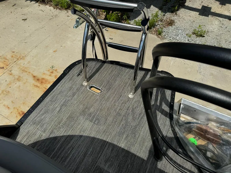 Slide: The Image of 2024 Godfrey Monaco 235 SB interior with luxurious seating and modern design. - 26