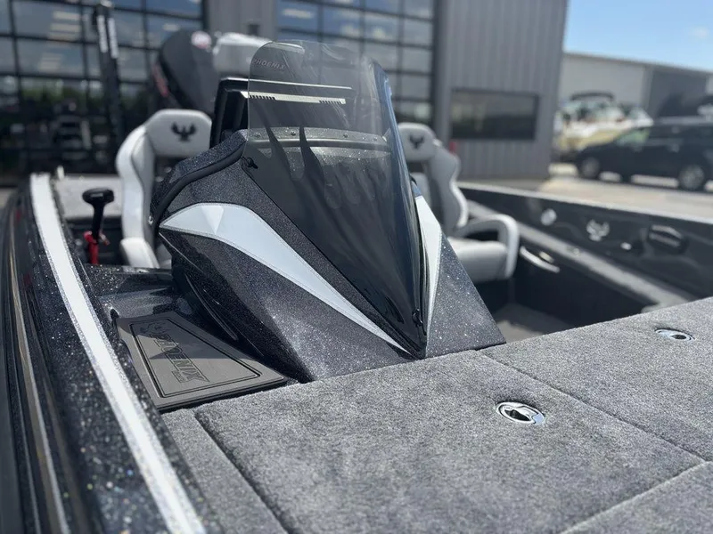 Slide: The Image of 2026 Phoenix 921 Elite X II boat interior with sleek design and modern features. - 6