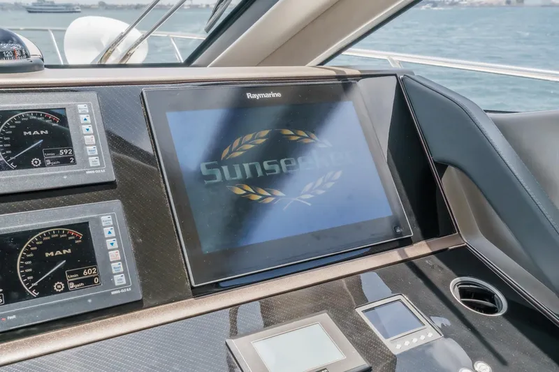 Slide: The Image of Helm of 2017 Sunseeker Manhattan 65 yacht with navigation displays. - 30