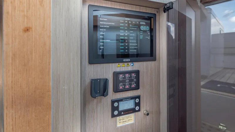 Slide: The Image of Control panel of Fjord 53XL yacht, year 2023. - 16