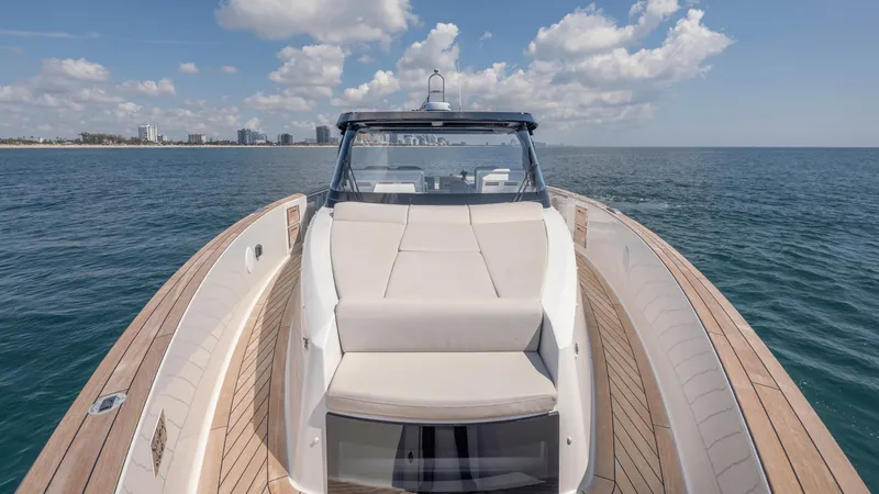 Slide: The Image of Luxurious Fjord 53XL yacht on open sea, 2023 model. - 4