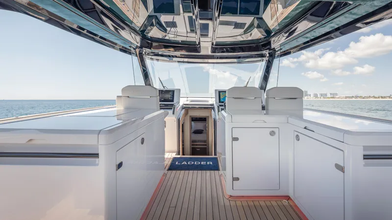 Slide: The Image of Interior of 2023 Fjord 53XL yacht with modern design. - 8