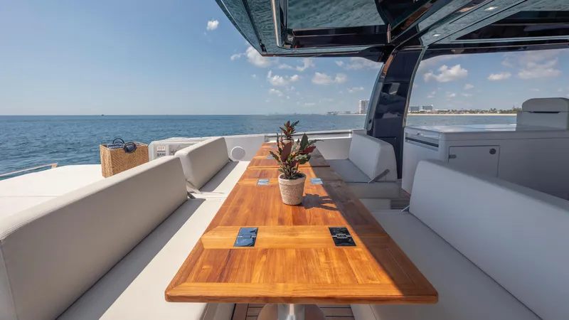 Slide: The Image of Luxurious interior of the 2023 Fjord 53XL yacht. - 9