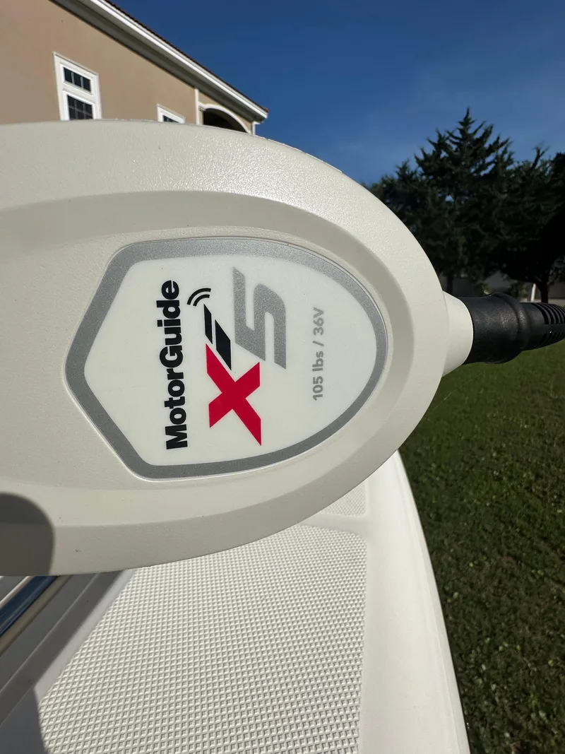 Slide: The Image of MotorGuide X5 trolling motor on 2019 Bulls Bay 230 Center Console boat. - 1