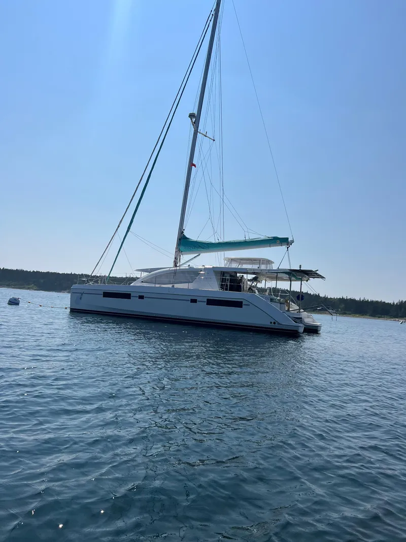 Slide: The Image of Bathroom interior of 2013 Leopard 48 yacht with shower and sink. - 115