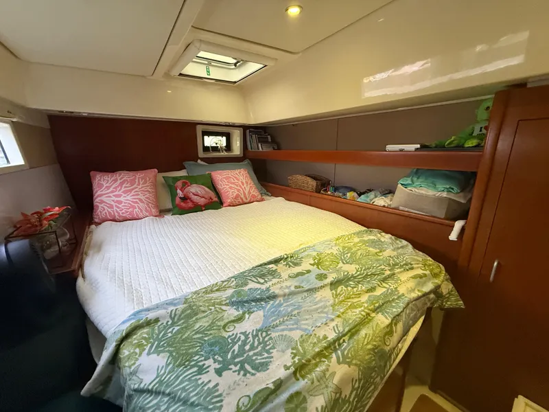 Slide: The Image of Bathroom interior of a 2013 Leopard 48 yacht with shower and sink. - 41