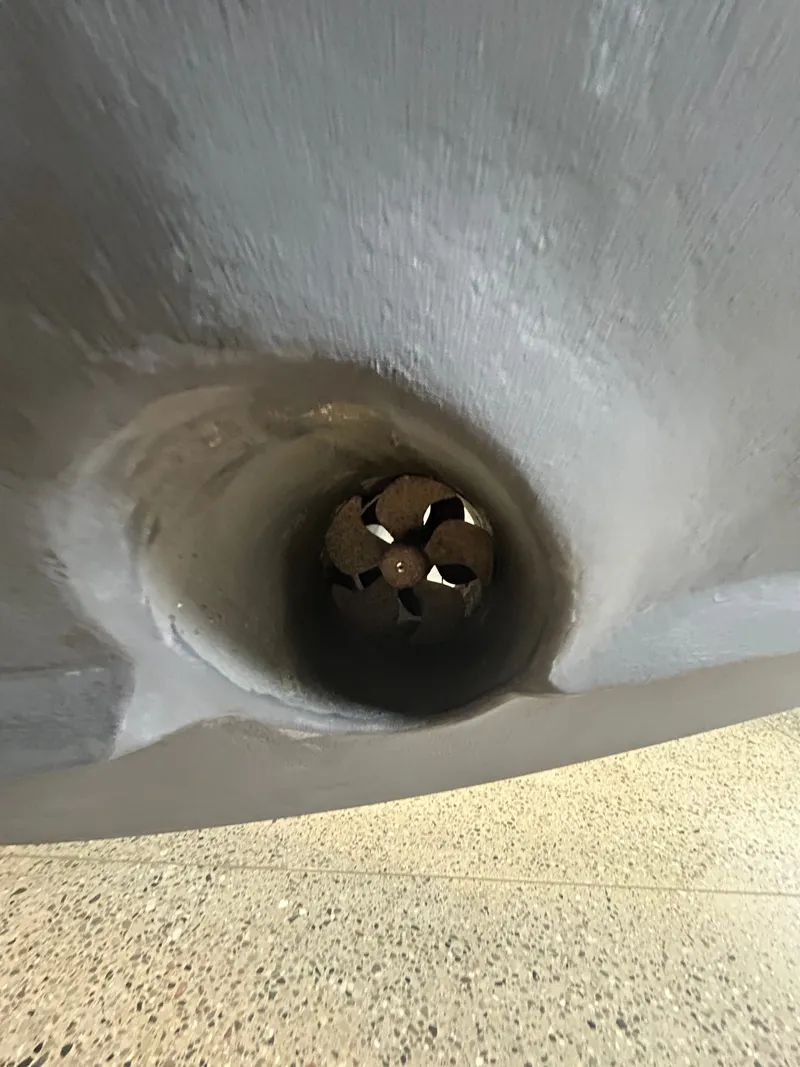 Slide: The Image of Bow thruster of a 2019 Boston Whaler 380 Outrage. - 49