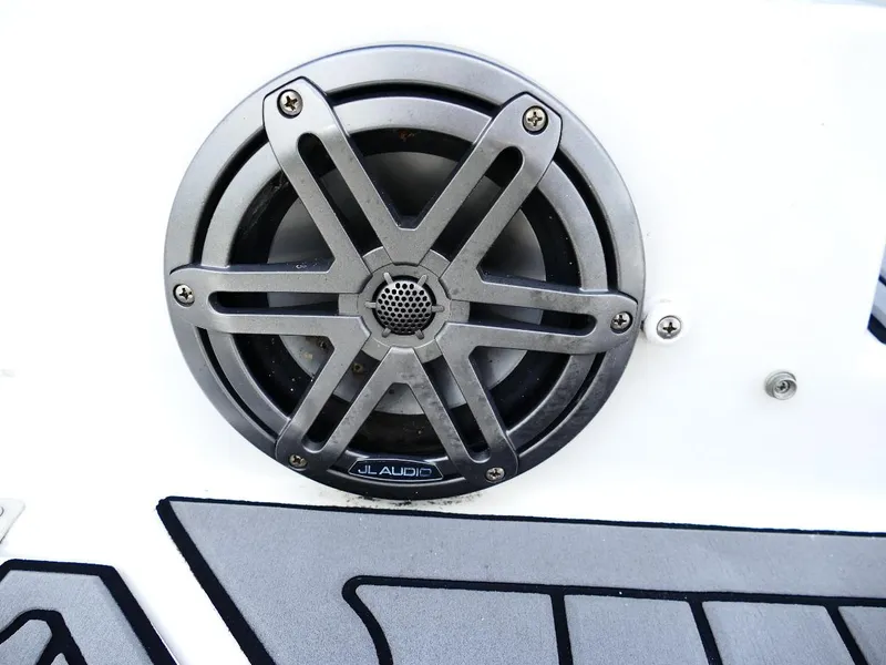 Slide: The Image of JL Audio speaker on 2021 Starcraft SVX 211 OB boat. - 17