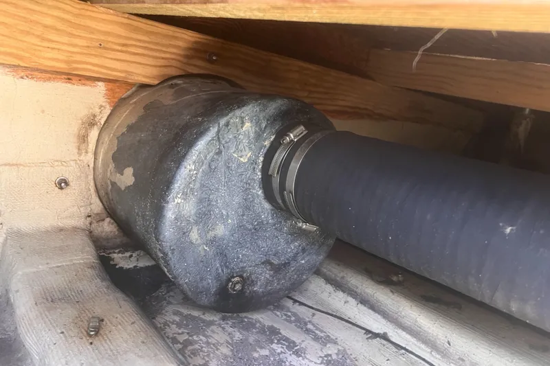 Slide: The Image of Boat exhaust system in a 1986 Cape Dory 28 Pilot House. - 38