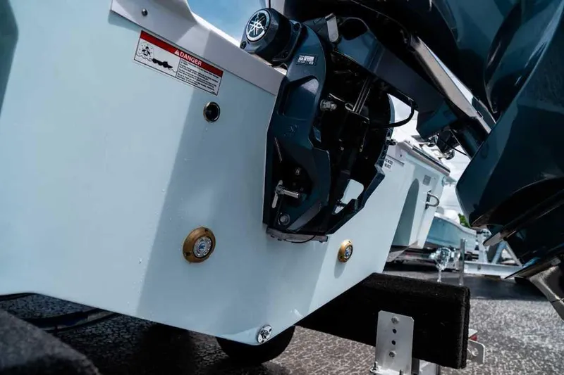 Slide: The Image of 2025 Sea Fox 228 Commander boat engine close-up, showcasing modern design and features. - 9