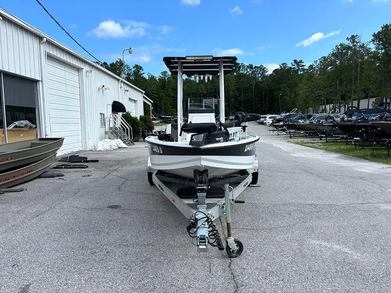 Slide: The Image of 2022 Vexus AVX1980CC boat on trailer in outdoor dealership lot. - 3