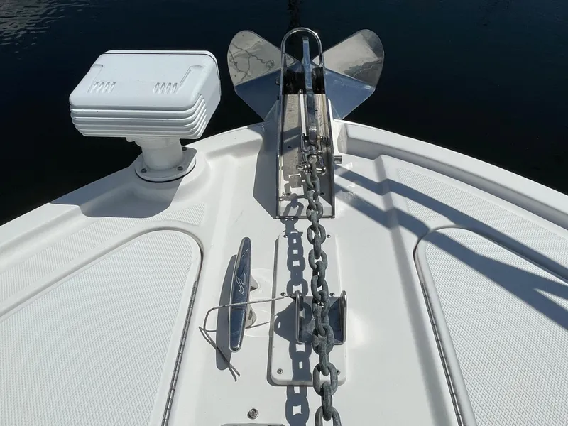 Slide: The Image of Bow of 2010 Sea Ray 540 Sundancer with anchor and chain. - 8
