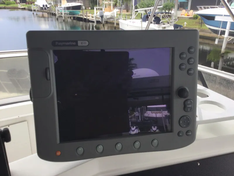 Slide: The Image of Navigation system on a 1995 Carver 430 Cockpit Motor Yacht. - 19