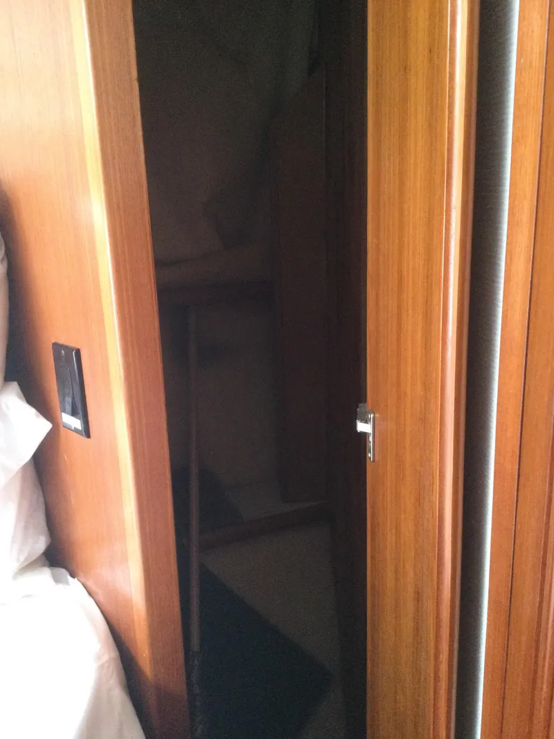 Slide: The Image of Wooden interior door on a 1995 Carver 430 Cockpit Motor Yacht. - 38