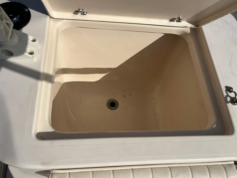 Slide: The Image of Open storage compartment on 1997 Grady-White 232 Gulfstream boat. - 39