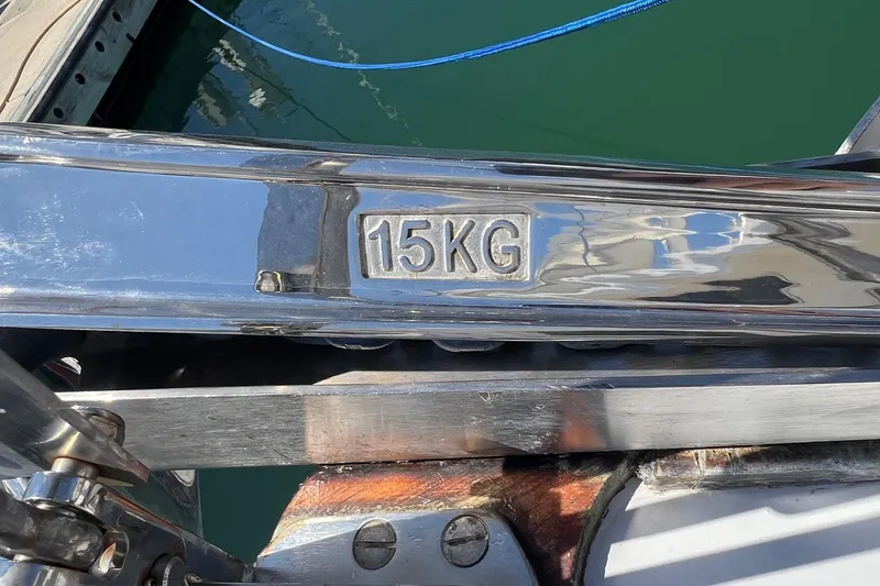Slide: The Image of Close-up of a 15kg anchor on a 1976 Endeavour 32' Sloop. - 10