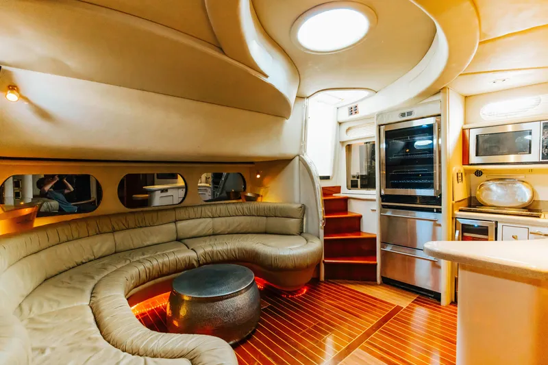 Slide: The Image of Luxurious interior of 1997 Sea Ray 630 Super Sun Sport yacht with modern amenities. - 46