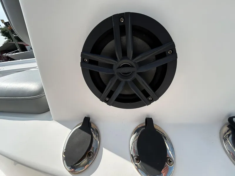 Slide: The Image of Kenner Vision 2103 boat speaker and controls, 2008 model, close-up view. - 19