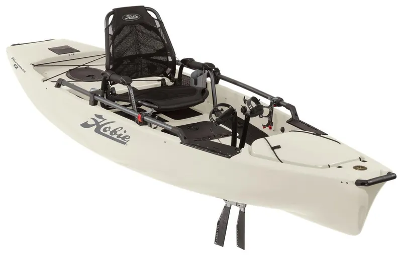 Slide: The Image of 2025 Hobie Pro Angler 12 kayak with adjustable seat and pedal drive system. - 8