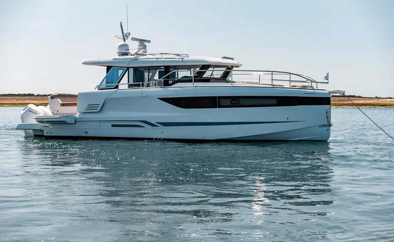 The Image of 2026 Wellcraft 44 Explorer yacht on calm water, showcasing sleek design and modern features. - 1