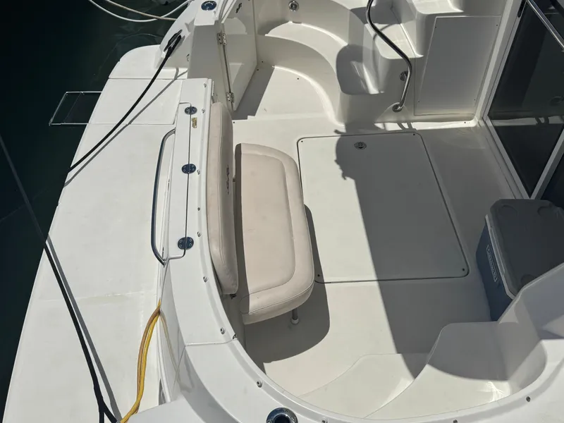 Slide: The Image of 2007 Sea Ray 360 Sedan boat deck with seating and storage area. - 14