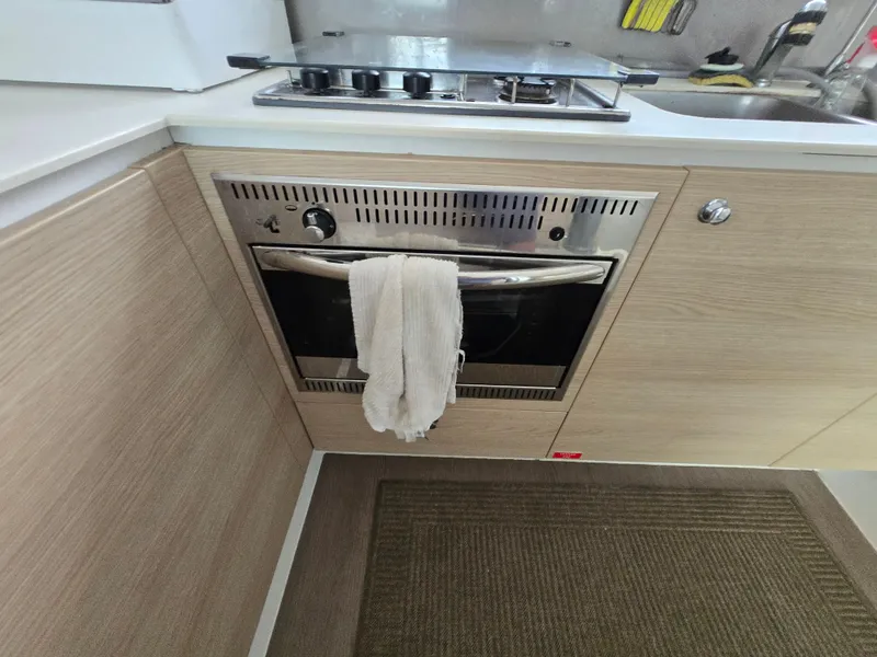 Slide: The Image of Modern kitchen in 2018 Bali 4.1 Catamaran with oven and stovetop. - 67