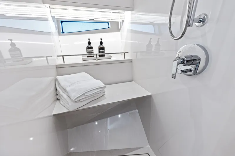 Slide: The Image of Luxurious bathroom interior of 2026 Scout 670 LXS yacht with modern fixtures. - 38