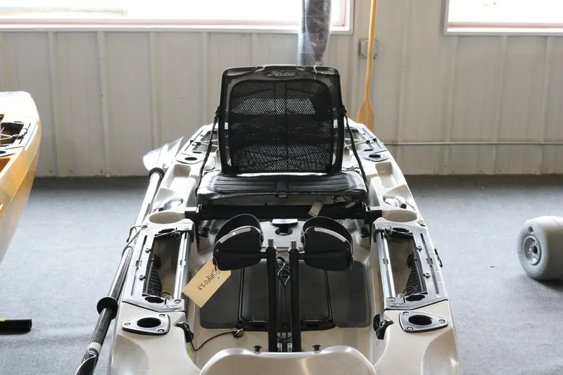 Slide: The Image of 2023 Hobie Mirage Outback kayak with pedal drive system and comfortable seating. - 2