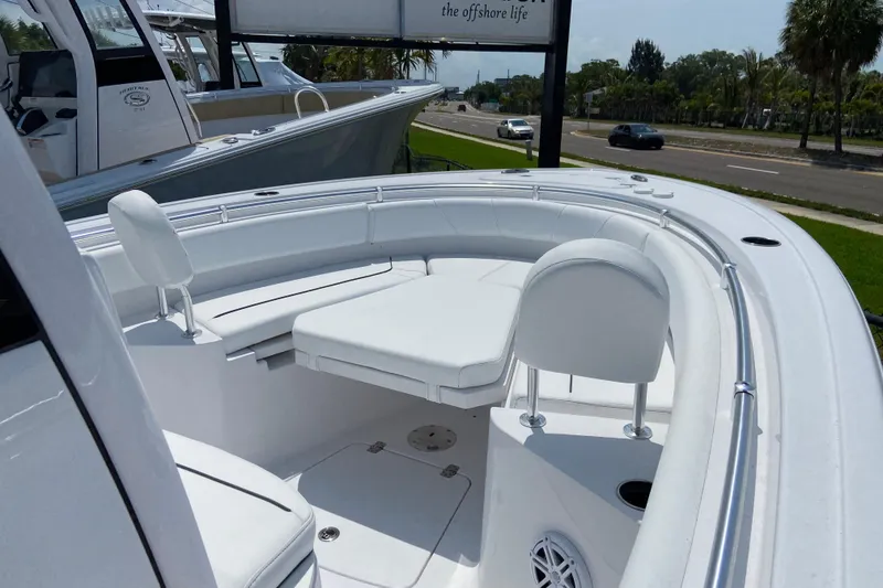 Slide: The Image of 2026 Sportsman Heritage 231 Center Console boat with spacious seating and sleek design. - 19