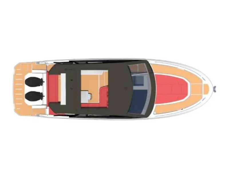 Slide: The Image of Top view layout of 2023 Bavaria Vida 33 boat, showcasing deck and interior design. - 21