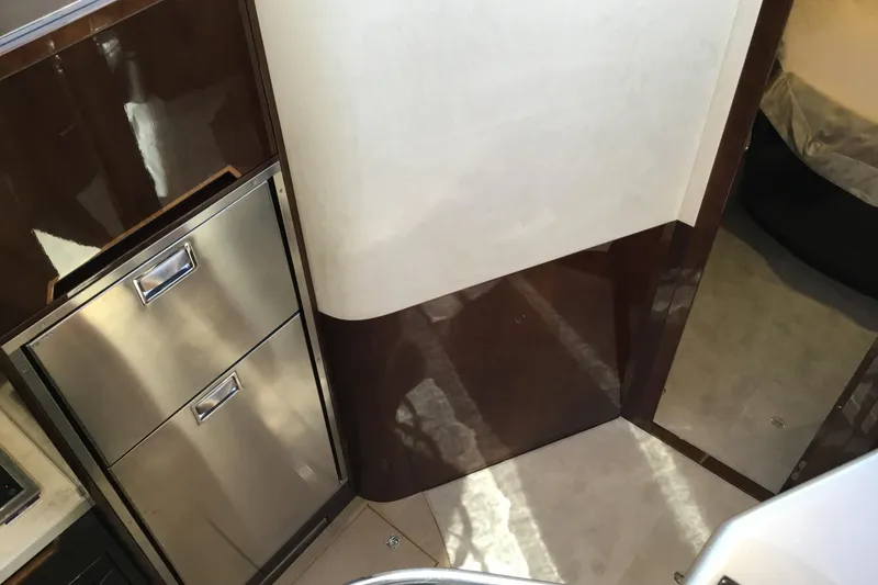 Slide: The Image of Modern kitchen in 2019 Galeon 430 HTC yacht with sleek countertops and appliances. - 39
